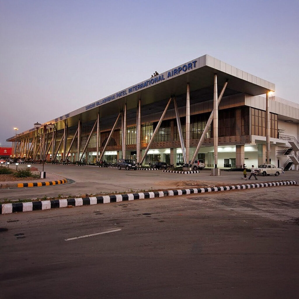 Ahmedabad international airport terminal ke project